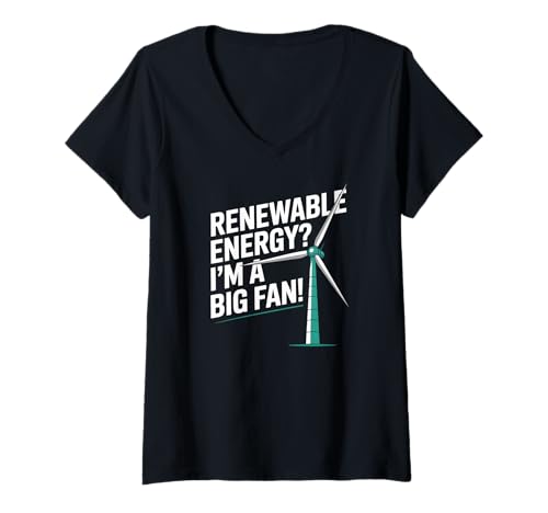 Damen Erneuerbare Energien? Ich Bin EIN großer Fan! T-Shirt mit V-Ausschnitt Damen Erneuerbare Energien? Ich Bin EIN großer Fan! T-Shirt mit V-Ausschnitt von Renewable Energy Enthusiasts Unite