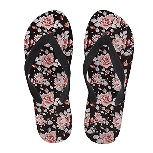 Renewold Flip Flop Sandalen Sommer Hausschuhe Strand Flip Flops Slides für Damen, Pink - rose pink - Größe: 39/40 EU von Renewold