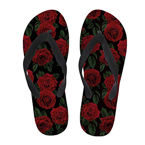 Renewold Flip Flop Sandalen Sommer Hausschuhe Strand Flip Flops Slides für Damen, Rot - rosarot - Größe: 39/40 EU von Renewold