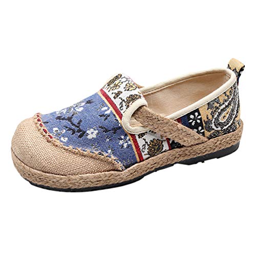 Rengzun Damen Baumwolle Leinen Espadrilles Flache Schuhe Leicht und Atmungsaktiv Slip-on Segeltuchschuhe Freizeitschuhe Flatschuhe Rengzun Damen Baumwolle Leinen Espadrilles Flache Schuhe Leicht und Atmungsaktiv Slip-on Segeltuchschuhe Freizeitschuhe Flatschuhe von Rengzun