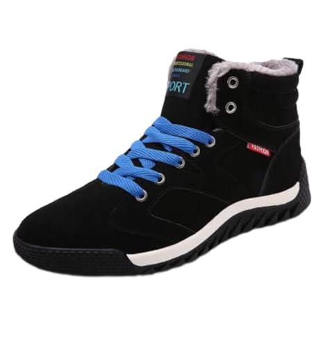 Rengzun Herren Warm Gefütterte Winterstiefel Winterschuhe Sneaker Rutschfeste Outdoor Wanderschuhe Stylisch Freizeitschuhe Wanderstiefel von Rengzun