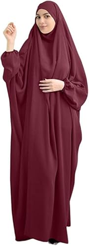 Frauen Kleid Muslim One Piece Gebet Kleid für Frauen Abaya Islamic Middle East Dubai Türkei Maxi Abaya Kaftan mit Hijab Kleid Full Cover Kleid von Renholin