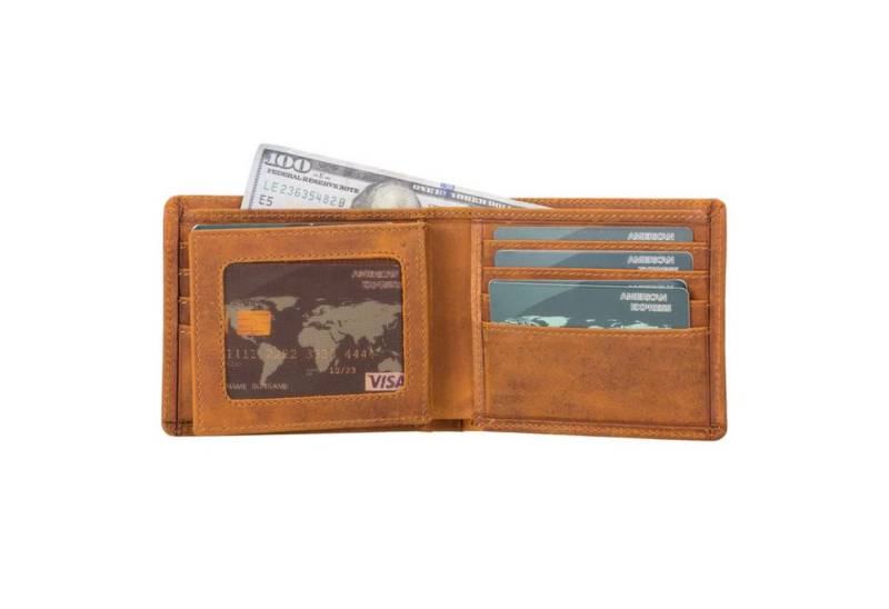 Renna Leather Brieftasche Geldbörse Münzfach Geldscheinfach von Renna Leather