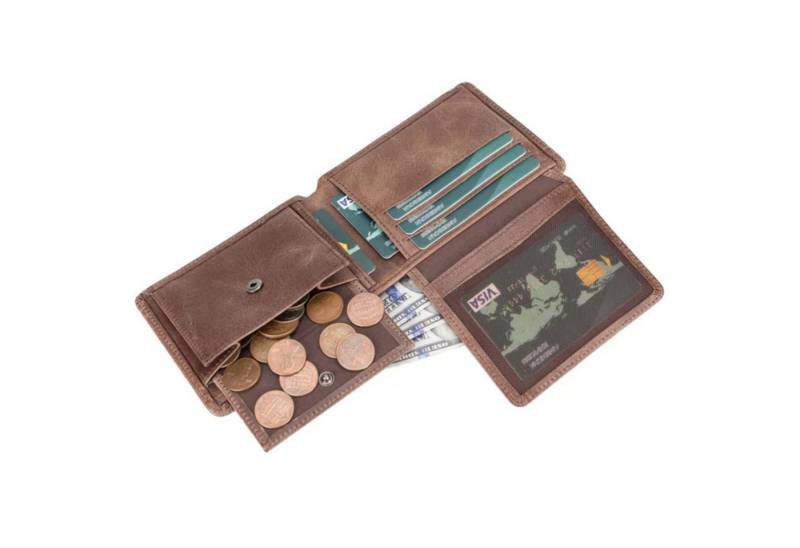 Renna Leather Brieftasche Geldbörse Münzfach Geldscheinfach von Renna Leather