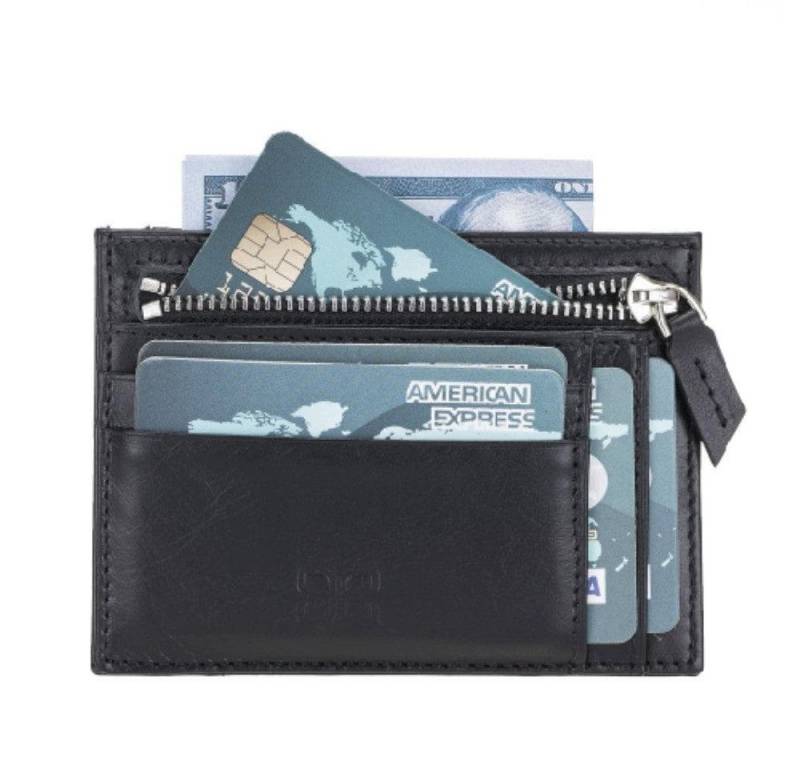 Renna Leather Brieftasche Kartenetui mit Münzfach von Renna Leather