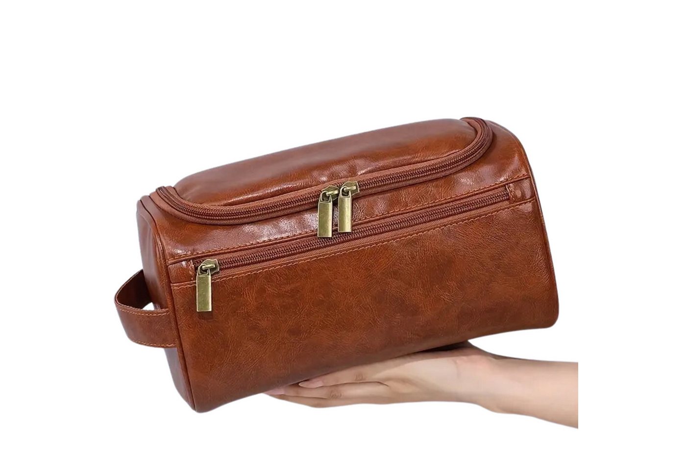 Renna Leather Kulturbeutel Weihnachtsgeschenk Leder Kulturbeutel Personalisiert von Renna Leather