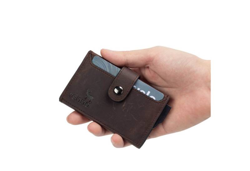 Renna Leather Mini Geldbörse Echtes Leder Kartenhalter mit Münzfach von Renna Leather