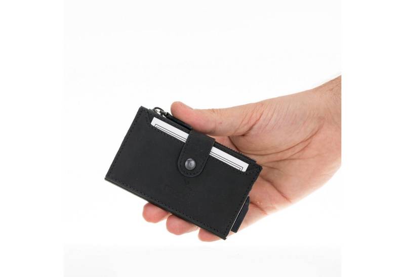Renna Leather Mini Geldbörse Echtes Leder Kartenhalter mit Münzfach von Renna Leather