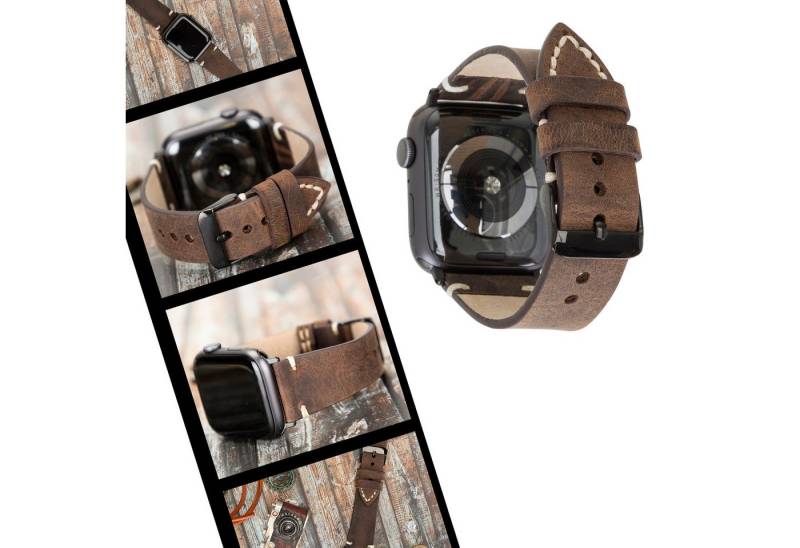 Renna Leather Smartwatch-Armband Apple Watch Band für Series 10 / Ultra/9/SE/8-1 Echtleder Armband von Renna Leather