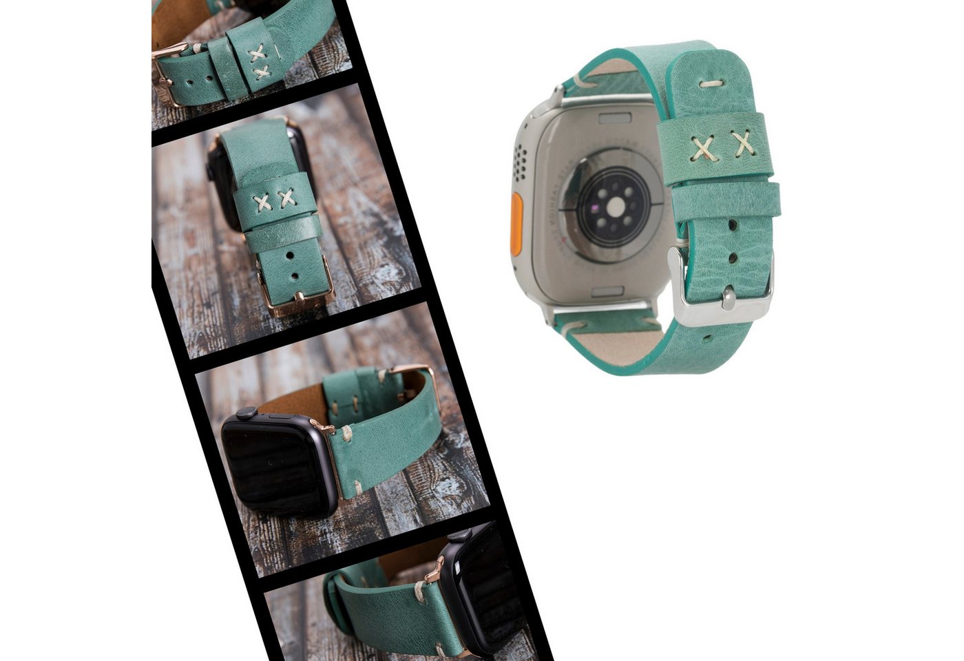 Renna Leather Smartwatch-Armband Apple Watch Band für Series 10 / Ultra/9/SE/8-1 Echtleder Armband von Renna Leather