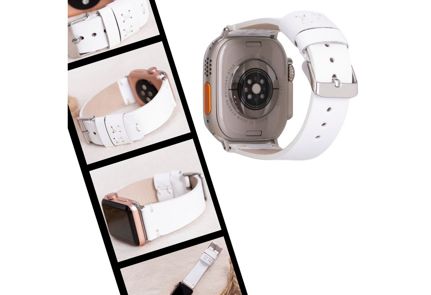 Renna Leather Smartwatch-Armband Apple Watch Band für Series 10 / Ultra/9/SE/8-1 Echtleder Armband von Renna Leather