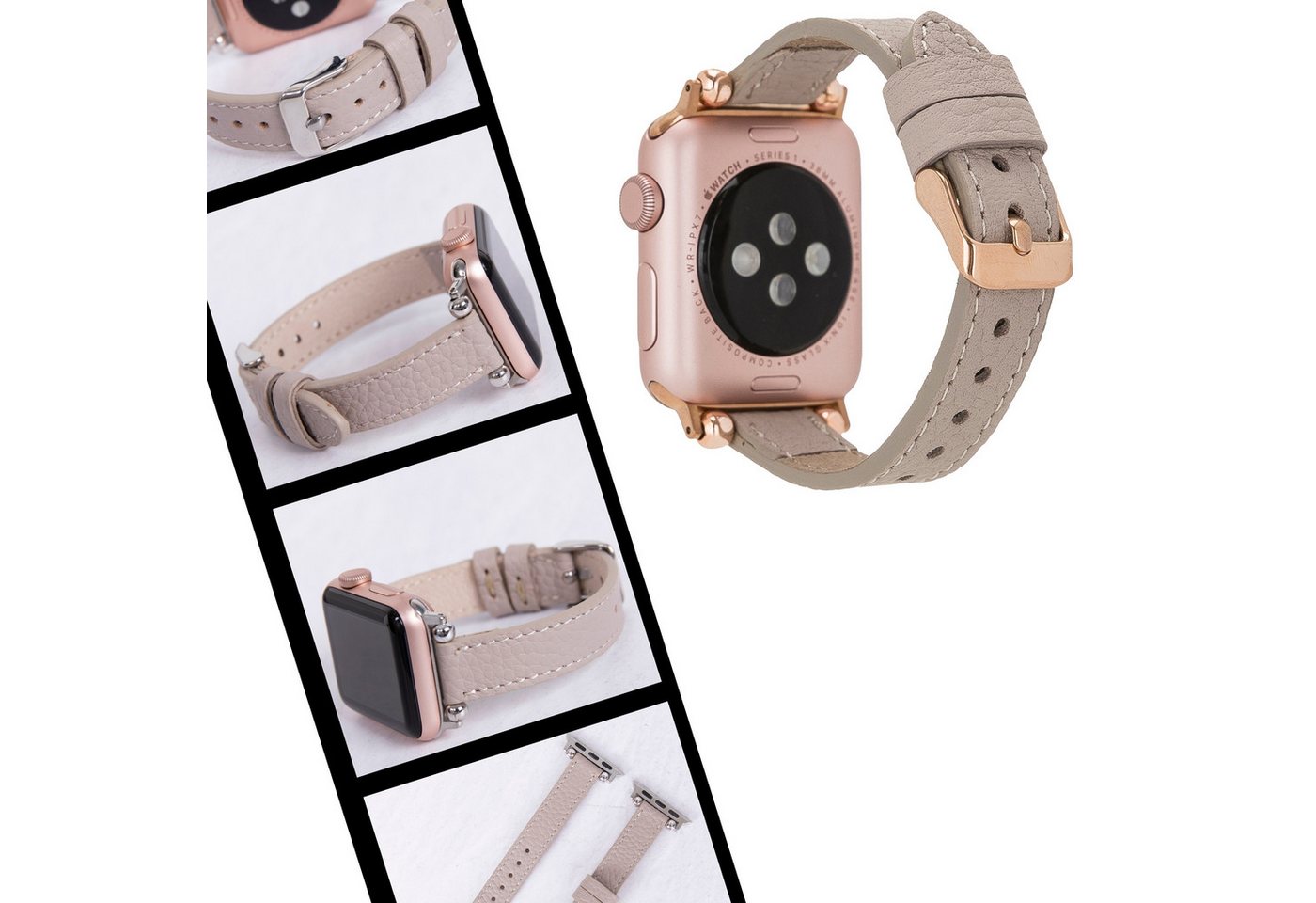 Renna Leather Smartwatch-Armband Apple Watch Band für Series 11/10 / Ultra/9/SE/8-1 Echtleder Armband von Renna Leather