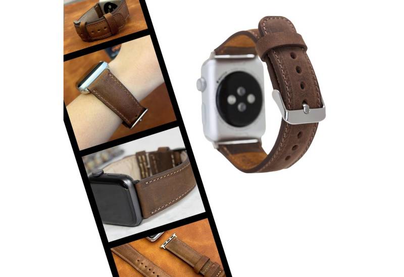 Renna Leather Smartwatch-Armband Apple Watch Band für Series 11/10 / Ultra/9/SE/8-1 Echtleder Armband von Renna Leather