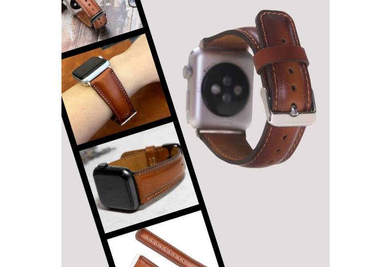 Renna Leather Smartwatch-Armband Apple Watch Band für Series 11/10 / Ultra/9/SE/8-1 Echtleder Armband von Renna Leather