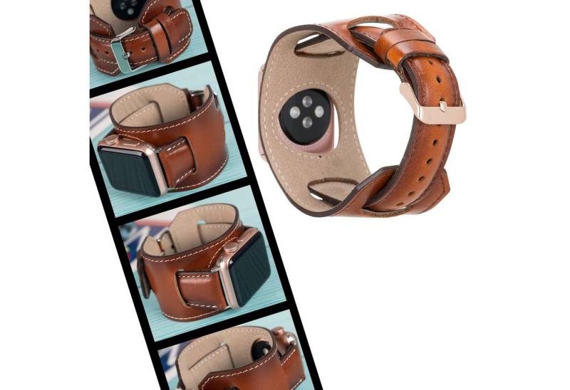 Renna Leather Smartwatch-Armband Apple Watch Band für Series 11/10 / Ultra/9/SE/8-1 Echtleder Armband von Renna Leather