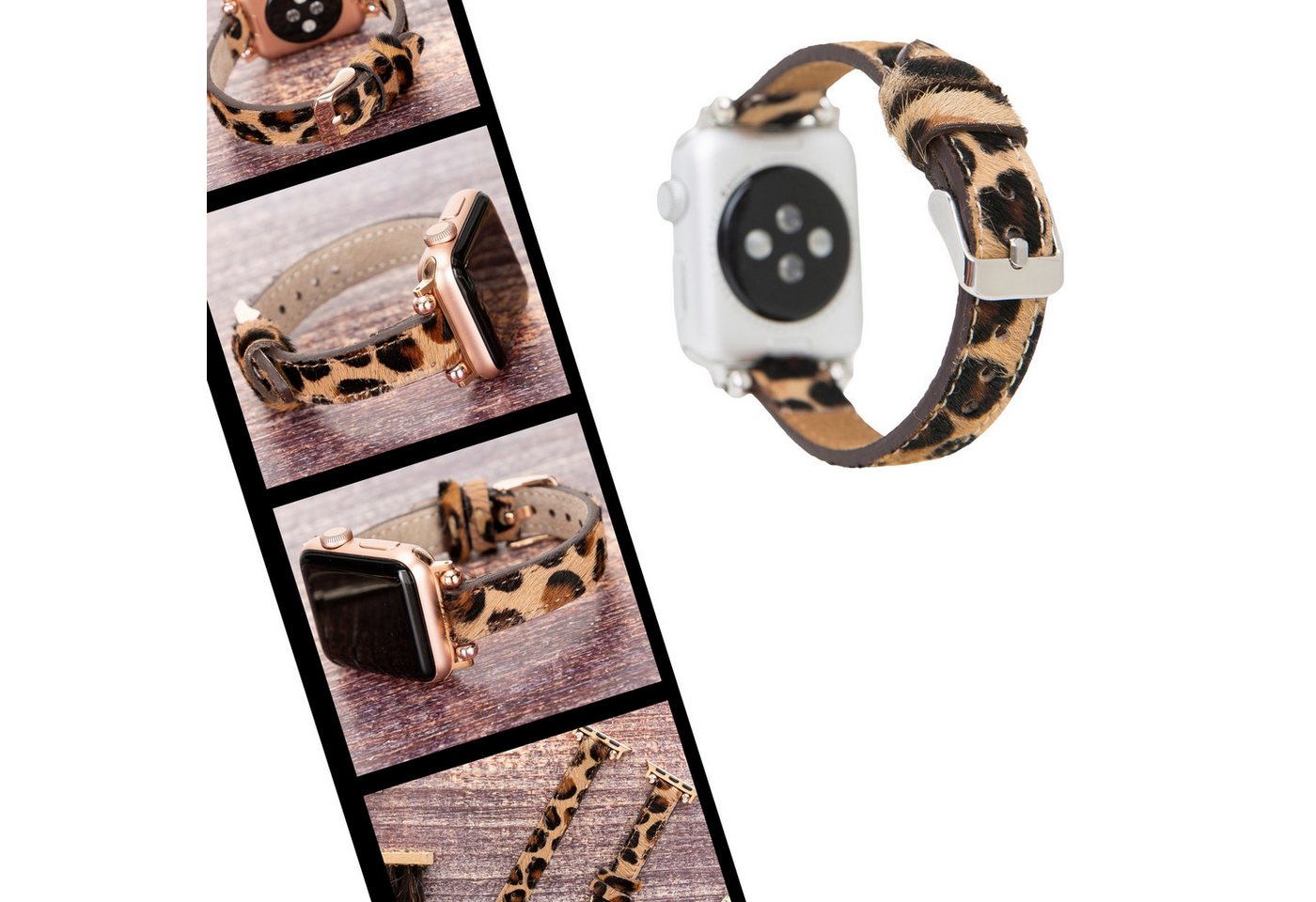 Renna Leather Smartwatch-Armband Apple Watch Band für Series 11/10 / Ultra/9/SE/8-1 Echtleder Armband von Renna Leather