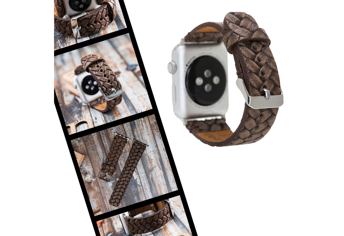 Renna Leather Smartwatch-Armband Apple Watch Band für Series 11/10 / Ultra/9/SE/8-1 Echtleder Armband von Renna Leather