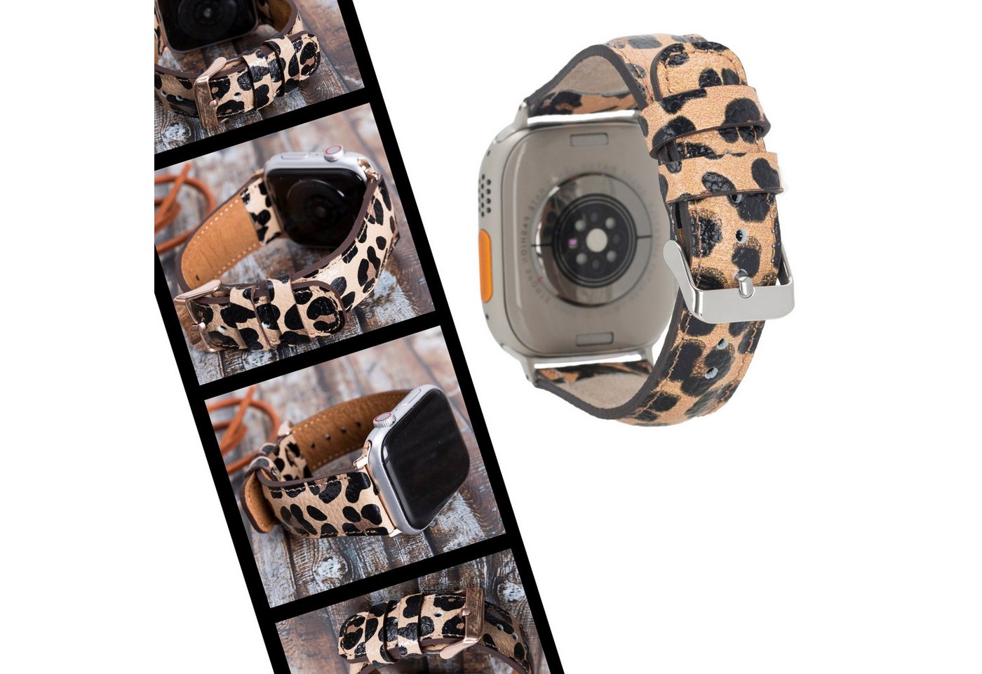 Renna Leather Smartwatch-Armband Apple Watch Band für Series 11/10 / Ultra/9/SE/8-1 Echtleder Armband von Renna Leather