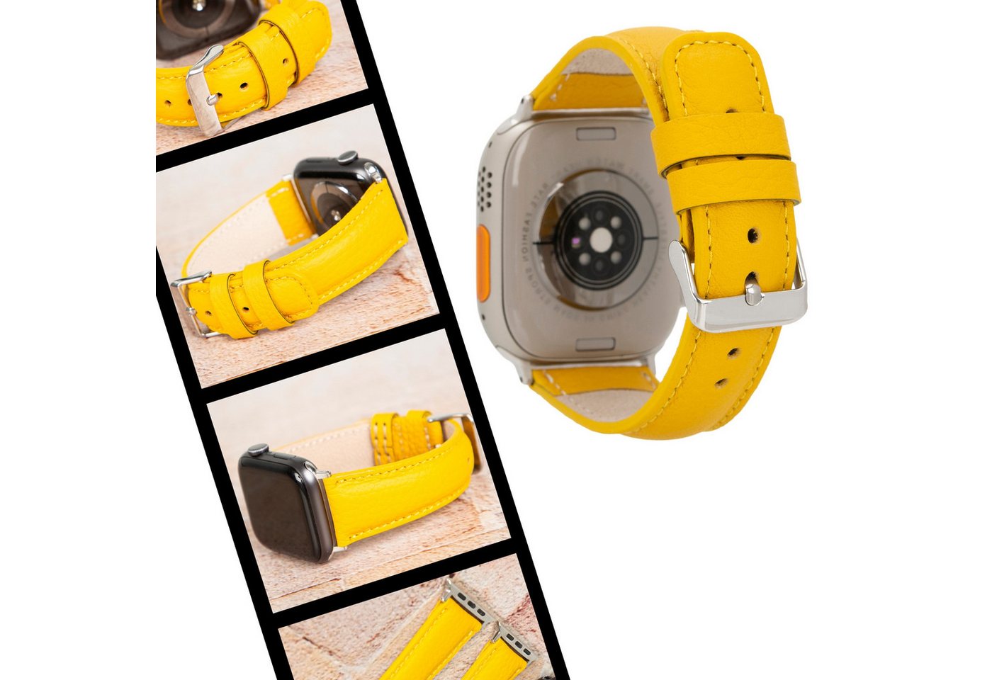 Renna Leather Smartwatch-Armband Apple Watch Band für Series 11/10 / Ultra/9/SE/8-1 Echtleder Armband von Renna Leather