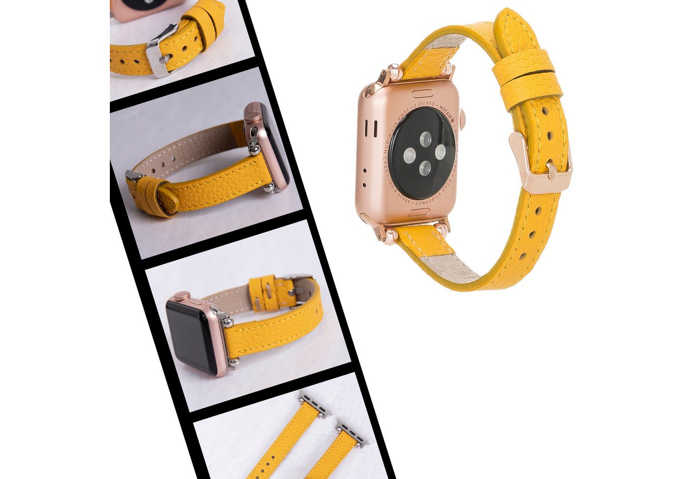 Renna Leather Smartwatch-Armband Apple Watch Band für Series 11/10 / Ultra/9/SE/8-1 Echtleder Armband von Renna Leather