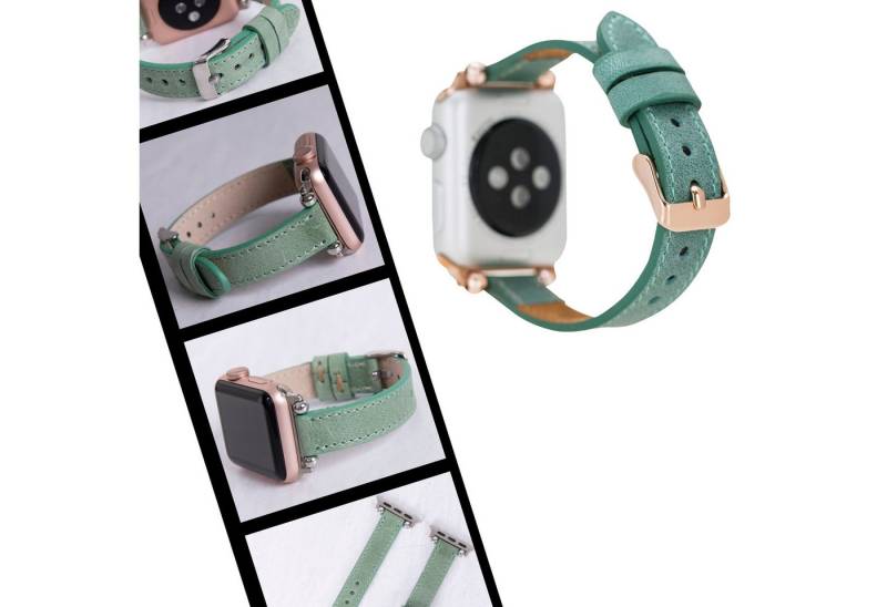 Renna Leather Smartwatch-Armband Apple Watch Band für Series 11/10 / Ultra/9/SE/8-1 Echtleder Armband von Renna Leather