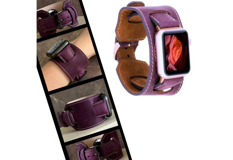 Renna Leather Smartwatch-Armband Apple Watch Band für Series 11/10 / Ultra/9/SE/8-1 Echtleder Armband von Renna Leather