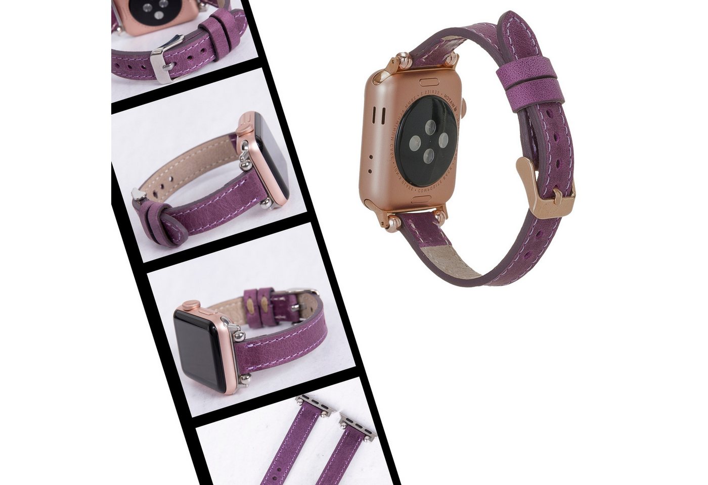 Renna Leather Smartwatch-Armband Apple Watch Band für Series 11/10 / Ultra/9/SE/8-1 Echtleder Armband von Renna Leather