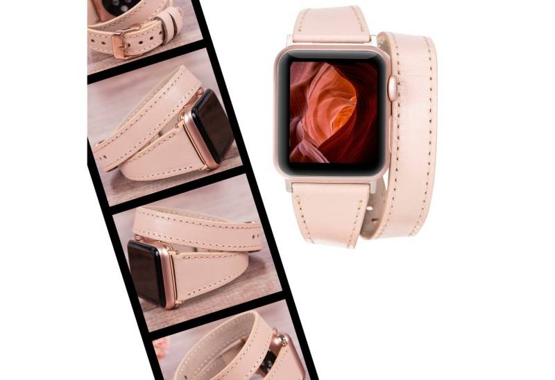 Renna Leather Smartwatch-Armband Apple Watch Band für Series 11/10 / Ultra/9/SE/8-1 Echtleder Armband von Renna Leather