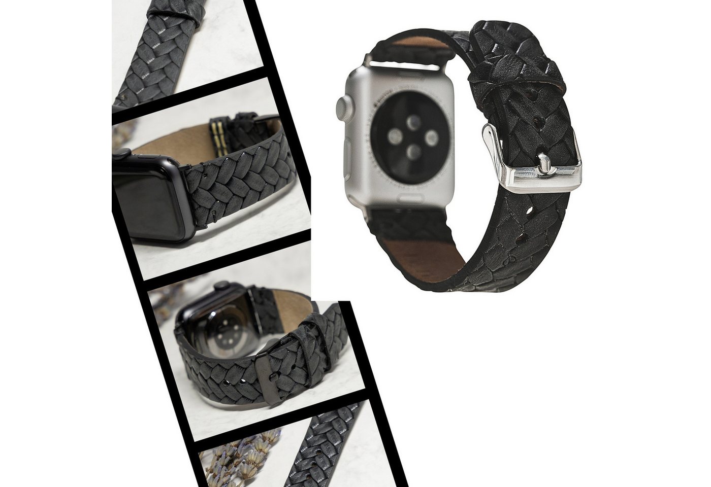 Renna Leather Smartwatch-Armband Apple Watch Band für Series 11/10 / Ultra/9/SE/8-1 Echtleder Armband von Renna Leather