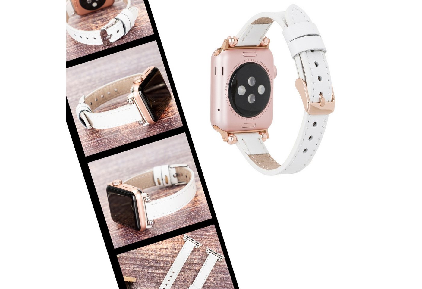 Renna Leather Smartwatch-Armband Apple Watch Band für Series 11/10 / Ultra/9/SE/8-1 Echtleder Armband von Renna Leather