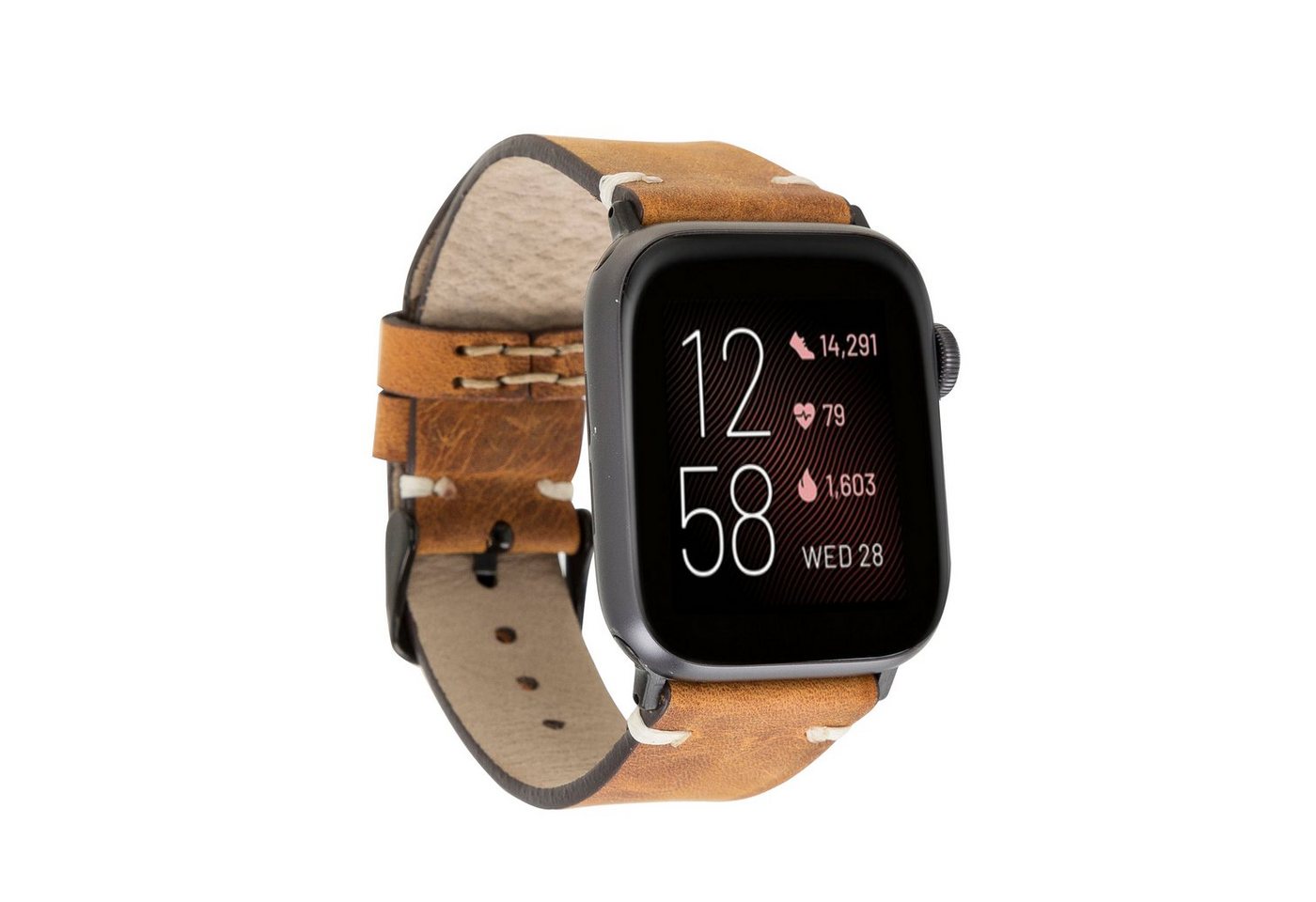 Renna Leather Smartwatch-Armband Apple Watch Band für Series Ultra/9/8/7SE/6-1 Echtleder Ersatzarmband von Renna Leather