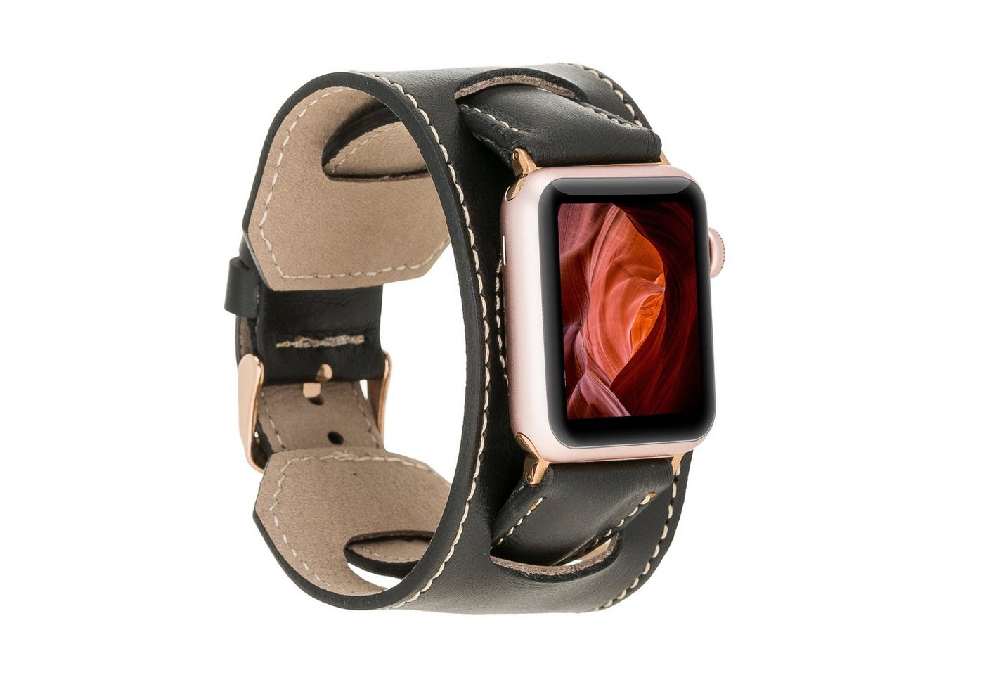 Renna Leather Smartwatch-Armband Apple Watch Band für Series Ultra/9/8/7SE/6-1 Echtleder Ersatzarmband von Renna Leather