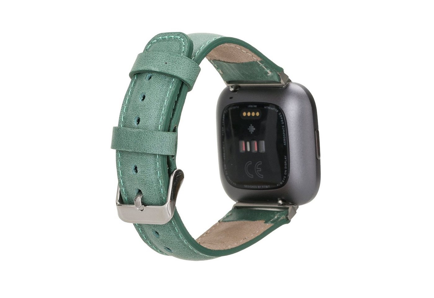 Renna Leather Smartwatch-Armband Fitbit Versa 4 / 3 / Sense & 2 Armband Echtes Leder Ersatzarmband von Renna Leather