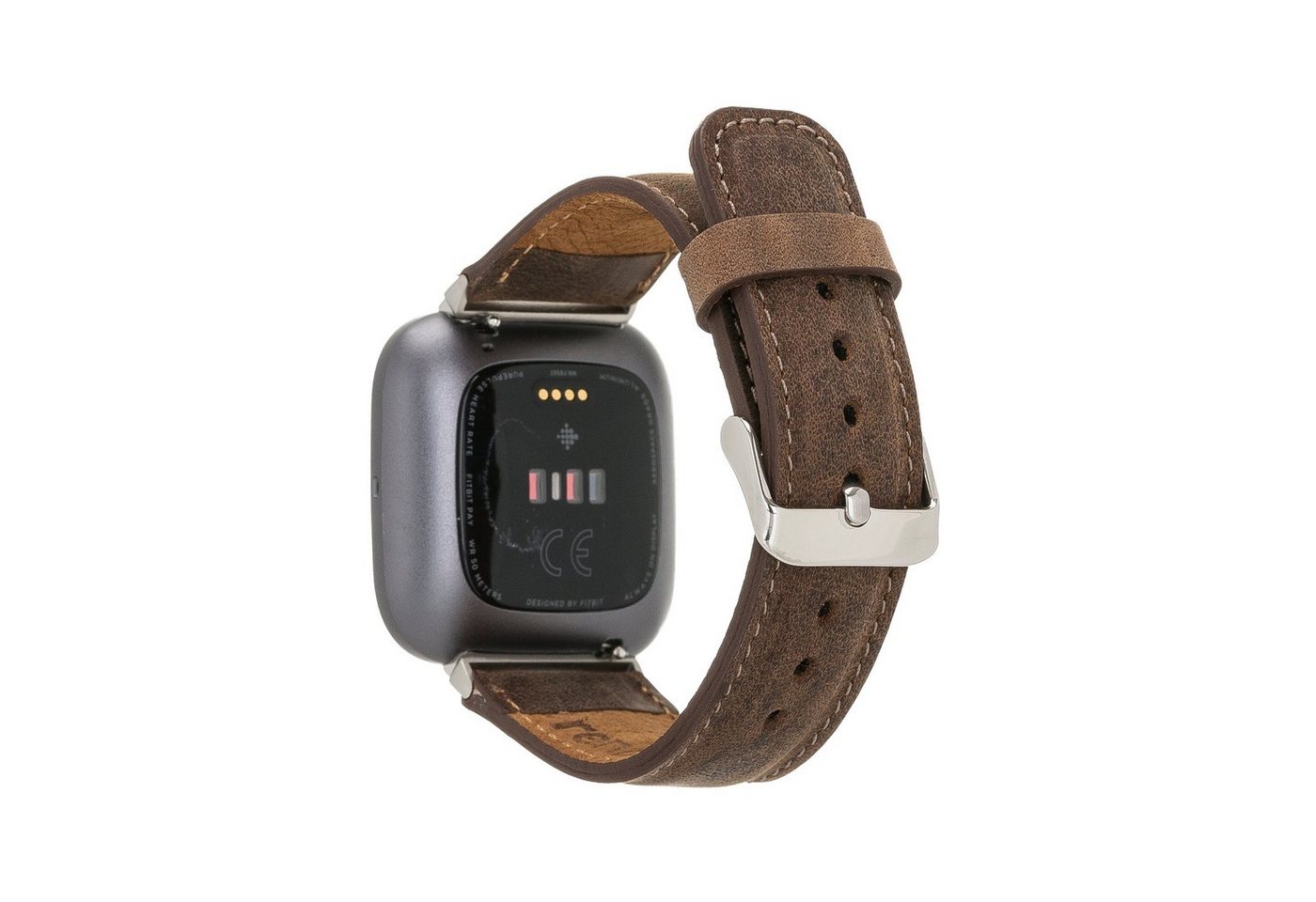 Renna Leather Smartwatch-Armband Fitbit Versa 4 / 3 / Sense & 2 Armband Echtes Leder Ersatzarmband von Renna Leather