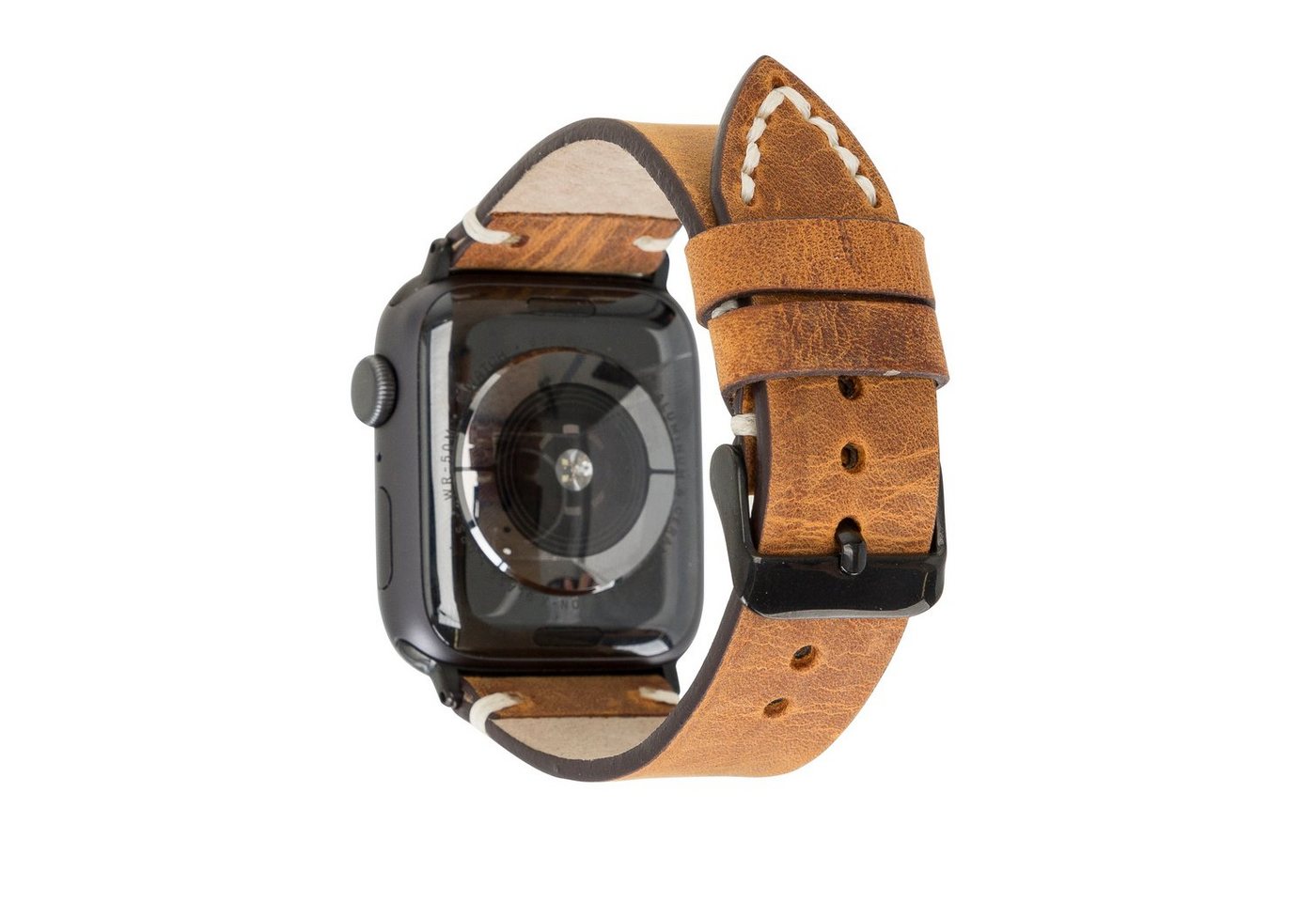 Renna Leather Smartwatch-Armband Fitbit Versa 4 / 3 / Sense & 2 Armband Echtes Leder Ersatzarmband von Renna Leather