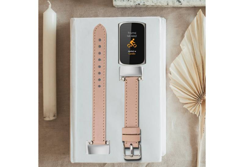 Renna Leather Uhrenarmband Fitbit Charge 5 6 Leder Smart Uhrenarmband von Renna Leather