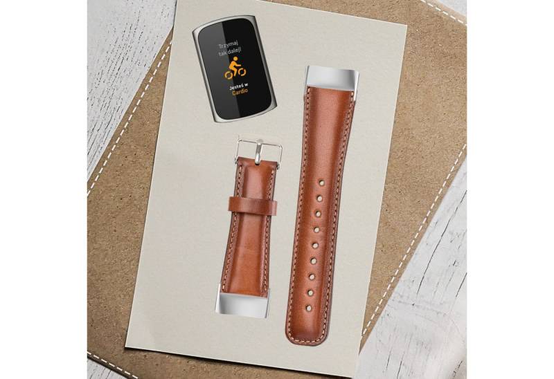 Renna Leather Uhrenarmband Fitbit Charge 5 6 Leder Smart Uhrenarmband von Renna Leather