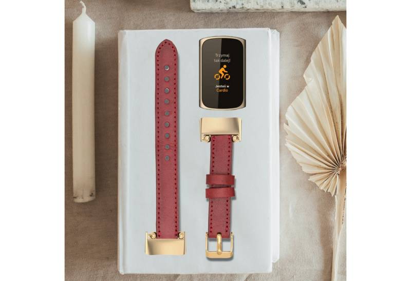 Renna Leather Uhrenarmband Fitbit Charge 5 6 Leder Smart Uhrenarmband von Renna Leather