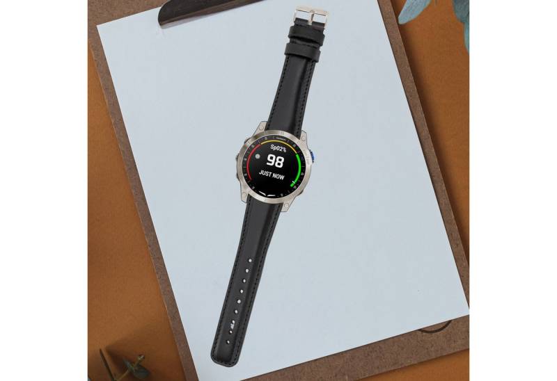 Renna Leather Uhrenarmband Garmin QR20 QR22 QF20 QF22 QF26 Leder Smart Uhrenarmband von Renna Leather