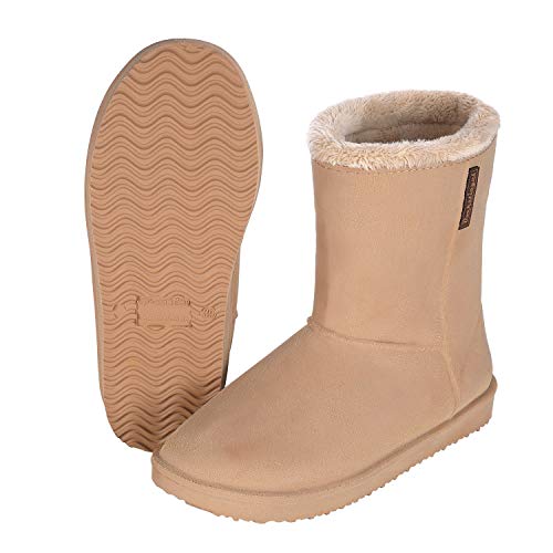 Renner Damen Gummistiefel Gefüttert Winter Boots Wasserdicht, Hellbraun, 36 von RennerXXL