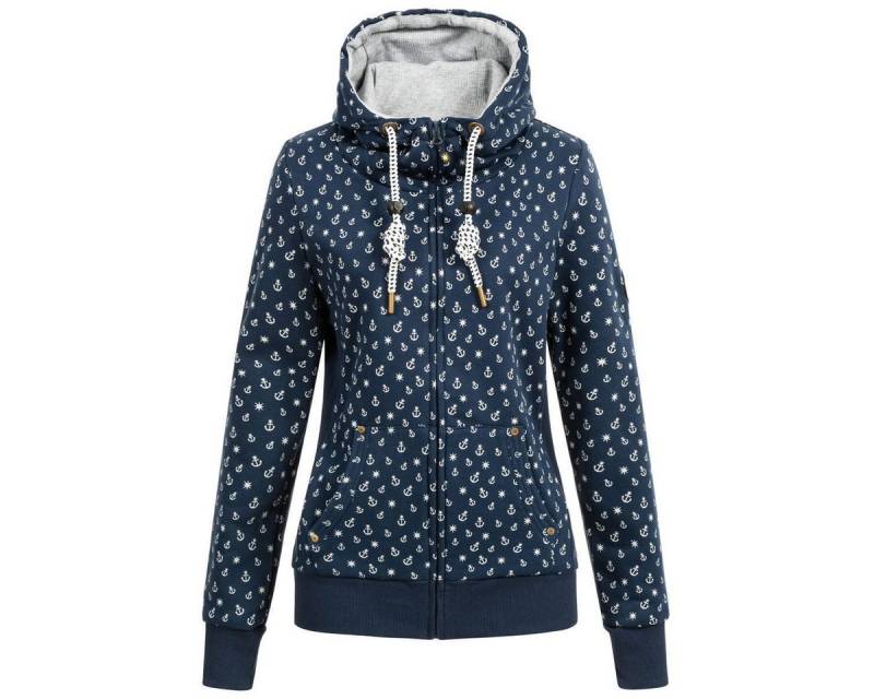 ankerglut Fleecejacke Ankerglut Freundschaft Damen Sweatshirt Jacke von ankerglut