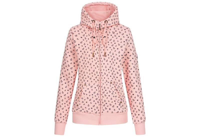 ankerglut Fleecejacke Ankerglut Freundschaft Damen Sweatshirt Jacke von ankerglut