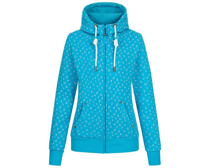 ankerglut Fleecejacke Ankerglut Freundschaft Damen Sweatshirt Jacke von ankerglut