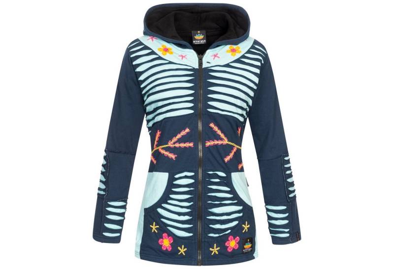 RennerXXL Fleecejacke Ankerglut Nepalliebe Damen Patchwork Jacke - Handarbeit von RennerXXL