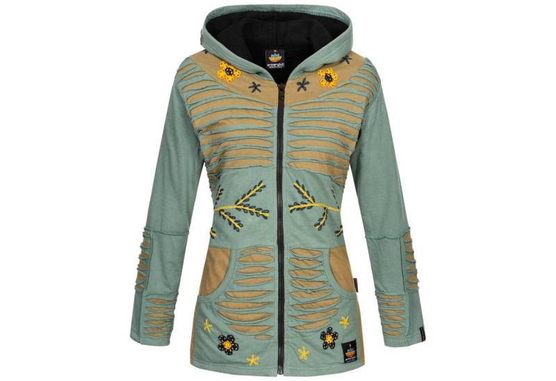 RennerXXL Fleecejacke Ankerglut Nepalliebe Damen Patchwork Jacke - Handarbeit von RennerXXL