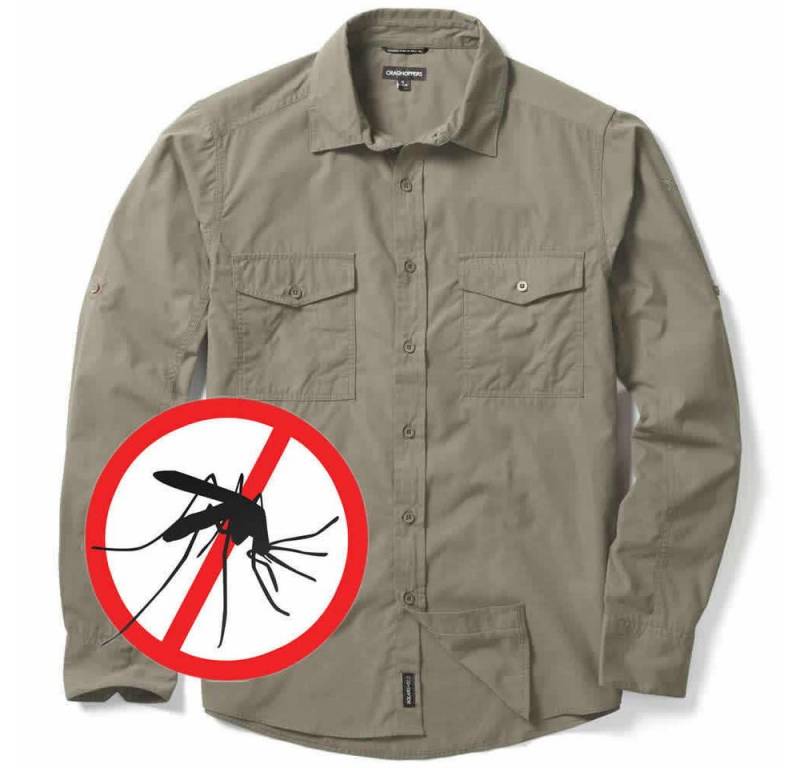 RennerXXL Funktionsshirt Craghoppers NosiLife Kiwi Langarm Mückenschutz Herren Hemd von RennerXXL