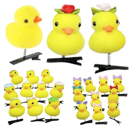 40 Stück Enten-Haarspange, Lustige Tier-Haarspangen Süße Gelbe Enten-Haarspange, Plush Ente Tier Kopfbedeckungen Für Kinder Und Frauen, Kopfschmuck, Cartoon-Haarnadeln, Haarschmuck Für Frauen Mädchen von Renopfect