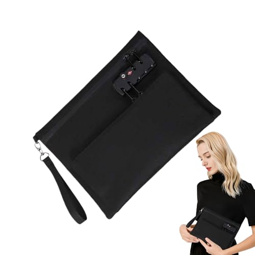 Renopfect Geldbeutel Mit Schloss - Reiseetui Mit Reißverschluss - Tragbar Doppelschichtig Groß Für Hotel Schule Krankenhaus Bank Zuhause Camping Reise von Renopfect