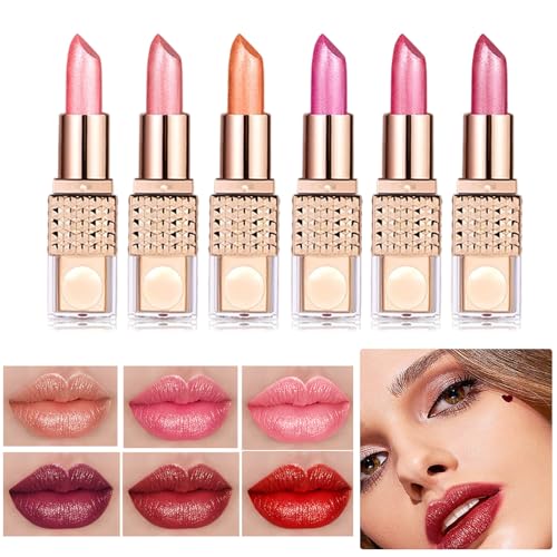 Renopfect Glanz-Lippenstift Für Damen,Lang Anhaltender Nicht Abfärbender Lippenstift | Langhaltiger Wasserdichter Lippenlack Für Damen & Teens Hochzeit Makeup von Renopfect