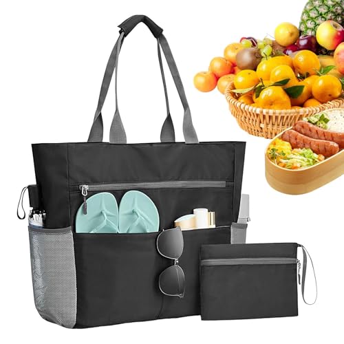 Renopfect Große Strandtasche | Einkaufstasche wasserfeste Picknicktasche,Sanddichter Faltbarer Organizerbeutel Für Reisen Wasserflaschen Schwimmbad Boot Sonnenbrillen von Renopfect